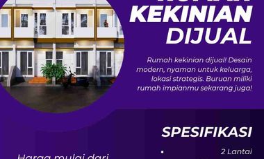 Dijual Rumah Kekinian Design Modern nyaman untuk Keluarga