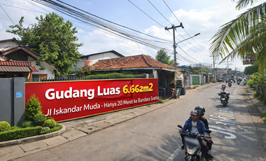 Gudang & Lahan Strategis 6.662 m² – Jl Iskandar Muda Tangerang | 20 Menit ke Bandara Soetta