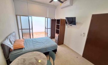 Renta de Hermoso Estudio Amueblado y Nuevo – con Patio en Cancún SM 50