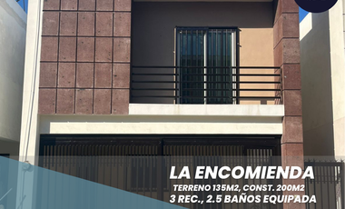 Casa en renta en La Encomienda, de 2 niveles, equipada.