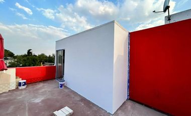 PROLONGACION LAS FLORES RENTA DEPARTAMENTO DE 3 RECAMARAS CON TERRAZA Y PERGOLA