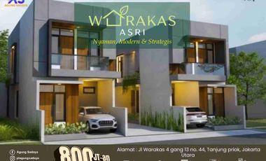 DIJUAL RUMAH CLUSTER WARAKAS  IX Gg 13 No 44 DEKAT PUSKESMAS AKSES MUDAH DI JANGKAU, JAKARTA UTARA WARAKAS