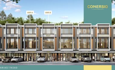 Ruko Comercio BSD. 3 lt. New launching, dekat statiun