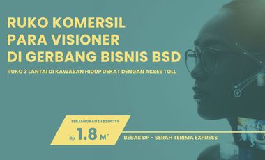 Ruko Comercio BSD. 3 lt. New launching, dekat statiun