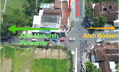 Dijual Tanah SHM Pinggir Jalan Raya di Nanggulan Kulon Progo Dekat Perempatan Kenteng Godean Menoreh