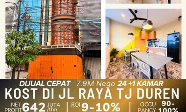 Dijual Kost Di Tanjung Duren - Kamar 24+1 - Net Income 642 Juta/Thn