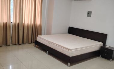 Departamento Semiamoblado en Alquiler en la Garzota,1Habitacion, 1Cuarto estudio,1Baño