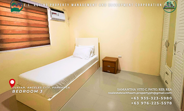 3 Bedroom Fully Furnished Bungalow House for Rent in Timog Residences Cuayan Angeles City Pampanga