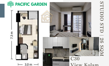Tersedia 2 unit Sewa Apartemen Studio seluas 26 sqm di Pasific Garden Alam Sutera | Tower C Lantai 12 dan 30
