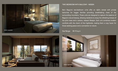 BERN BAGUIO / LUXURY 1 BEDROOM W BALCONY / OWN A PIECE OF BAGUIO - THE SUMMER CAPITAL OF THE PHILIPPINES.