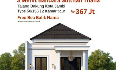 Jual Rumah Talang Bakung Kota Jambi Type 50/155