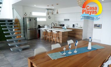 Casa de Lujo con Vista Al Mar de Venta en Playas Villamil, Ciudadela Cerrada Terrazas del Mar