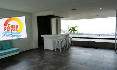 Casa de Lujo con Vista Al Mar de Venta en Playas Villamil, Ciudadela Cerrada Terrazas del Mar