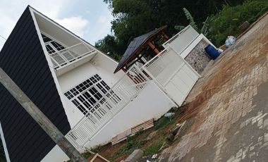 Tanah Kavling dan Rumah Vila Perbatasan Kota Batu View Gunung Free SHM