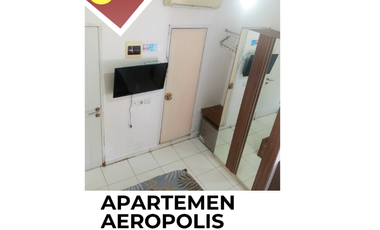 disewakan perbulan apartemen Aeropolis studio ar3 tower 1 full furniture seberang bandara Soekarno-Hatta termurah Neglasari Tangerang Banten furnished lengkap