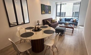 Arriendo departamento amoblado con balcon sector Republica del Salvador