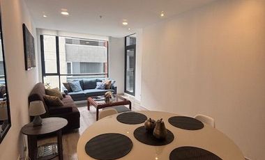 Arriendo departamento amoblado con balcon sector Republica del Salvador