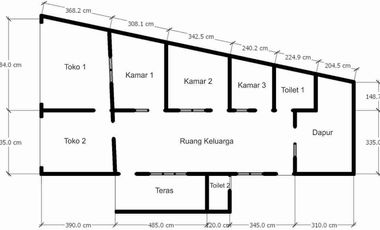 Rumah Plus 2Kios Tempat Usaha Tepi Jln Ramai Purwosari Solokota