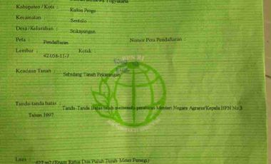 Dijual Tanah Murah di srikayangan Sentolo Kulon Progo