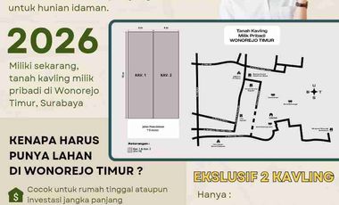DIJUAL TANAH KAVLING WONOREJO