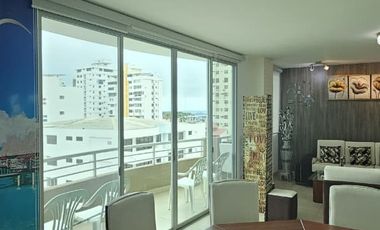 VENTA DE DEPARTAMENTO AMOBLIADO CON 3 DORMITORIOS UBICADO EN SALINAS