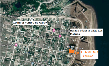 COSTANERA LAGO LOS MOLINOS ESQUINA 2.566 M2, VISTA AL LAGO. ESCRITURA, POTRERO DE GARAY, CORDOBA