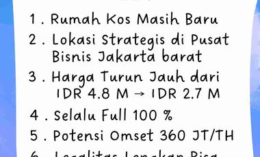 di jual rumah kost di jakarta barat