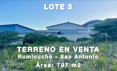 TERRENO EN VENTA SAN ANTONIO DE PICHINCHA RUMICUCHO