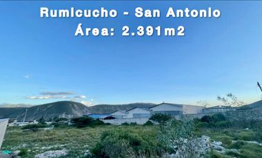 TERRENO EN VENTA SAN ANTONIO DE PICHINCHA RUMICUCHO