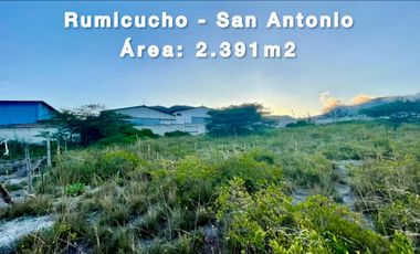 TERRENO EN VENTA SAN ANTONIO DE PICHINCHA RUMICUCHO
