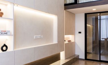 Rare Duplex SoHo Ratchada – High-Floor Unit Near MRT Huai Khwang 48 sq.m. 2 bed  20th floor with an Fully built-in with premium materials !!