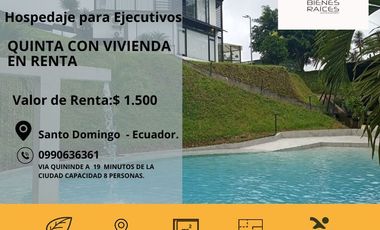 Quinta campestre con vivienda amoblada.