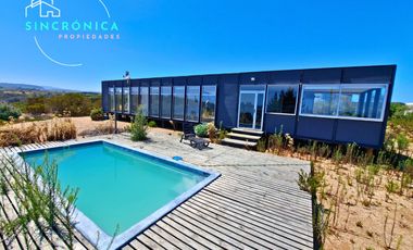 SE ARRIENDA HERMOSA PARCELA CON VISTA AL MAR Y PISCINA  EN LOMAS DE SAN GERONIMO, ALGARRONO