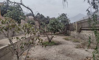 VENTA DE TERRENO EN CHOSICA