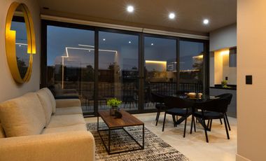 DEPARTRAMENTO EN VENTA TORRE PONTICELLI DE LA CAMPIÑA DE BOSQUE EN LEÒN GTO.  NUEVO Y AMUEBLADO DOS RECAMARAS