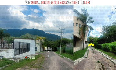 Casa Quinta en Venta en Santiago, en esquina, de 1 planta, en calle privada a 1 min de la Carretera y a 2 min a pie del muelle a la Presa de la Boca