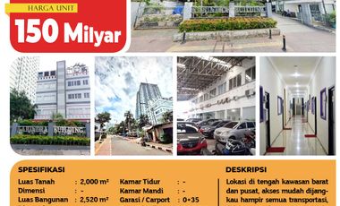 Gedung Perkantoran Mewah Karindra Building di Jakarta Pusat, 5 Lantai, Lokasi Premium, Full Tenant!