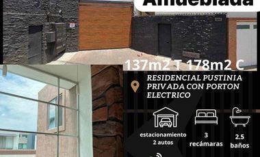 Casa en renta ubicada en el Residencial Pustinia Cholula Puebla