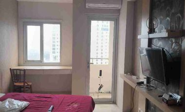 disewakan apartement paviliun tower 2 furnish studio+ ada sekat antara dapur dan ruang tidur , kamar lebih besar lokasi dekat tol mayjen ada AC kasur kitchenset tv balkon