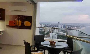 Venta departamento de lujo totalmente amoblado Tonsupa Grand Diamond vista al mar