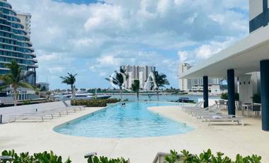 Departamento en renta en Puerto Cancún marina condos