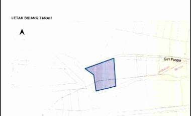 dijual tanah 5,65 are  IDR 400 JT per are diperumahan giri Puspa dekat bypass jimbaran