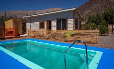 Arriendo de casa amoblada con piscina, 1D y 1B. Gastos básicos incluidos. Andacollito, Vicuña. $450 mil
