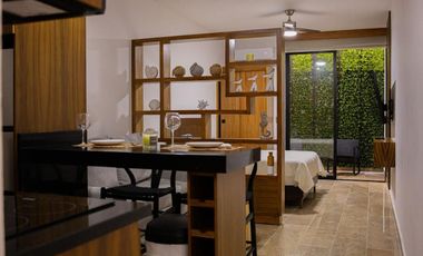 Estudio en venta en Playa del Carmen Quintana Roo amueblado con terraza y excelente ubicación