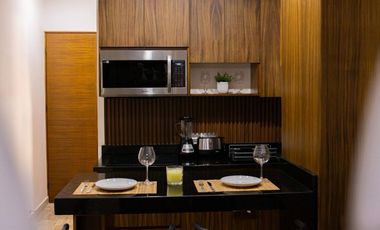 Estudio en venta en Playa del Carmen Quintana Roo amueblado con terraza y excelente ubicación