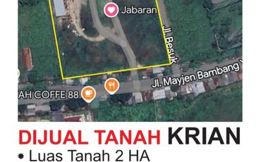Tanah dijual di Tambak Kemerakan, Krian, Sidoarjo, Jawa Timur