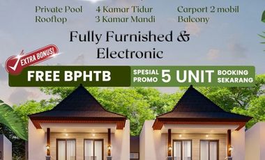 villa luas fasilitas lengkap lokasi dekat alun alun kota batu