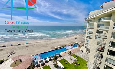 Departamento en renta anual con 3 recámaras, terraza y vista al mar