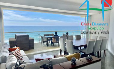 Departamento en renta anual con 3 recámaras, terraza y vista al mar