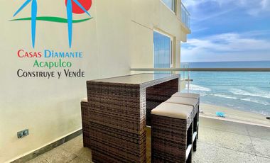 Departamento en renta anual con 3 recámaras, terraza y vista al mar